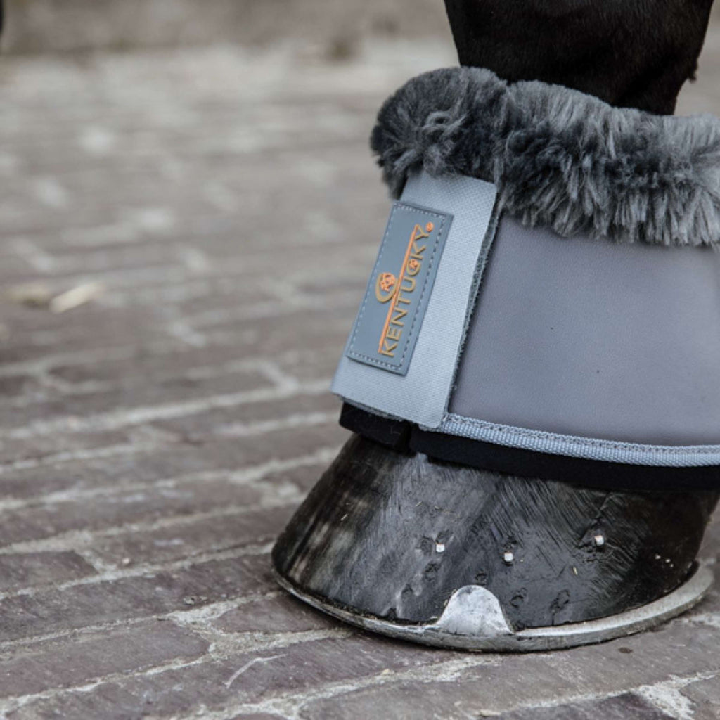 Kentucky Horsewear Cloches d'Obstacles Sheepskin Leather Gris/gris