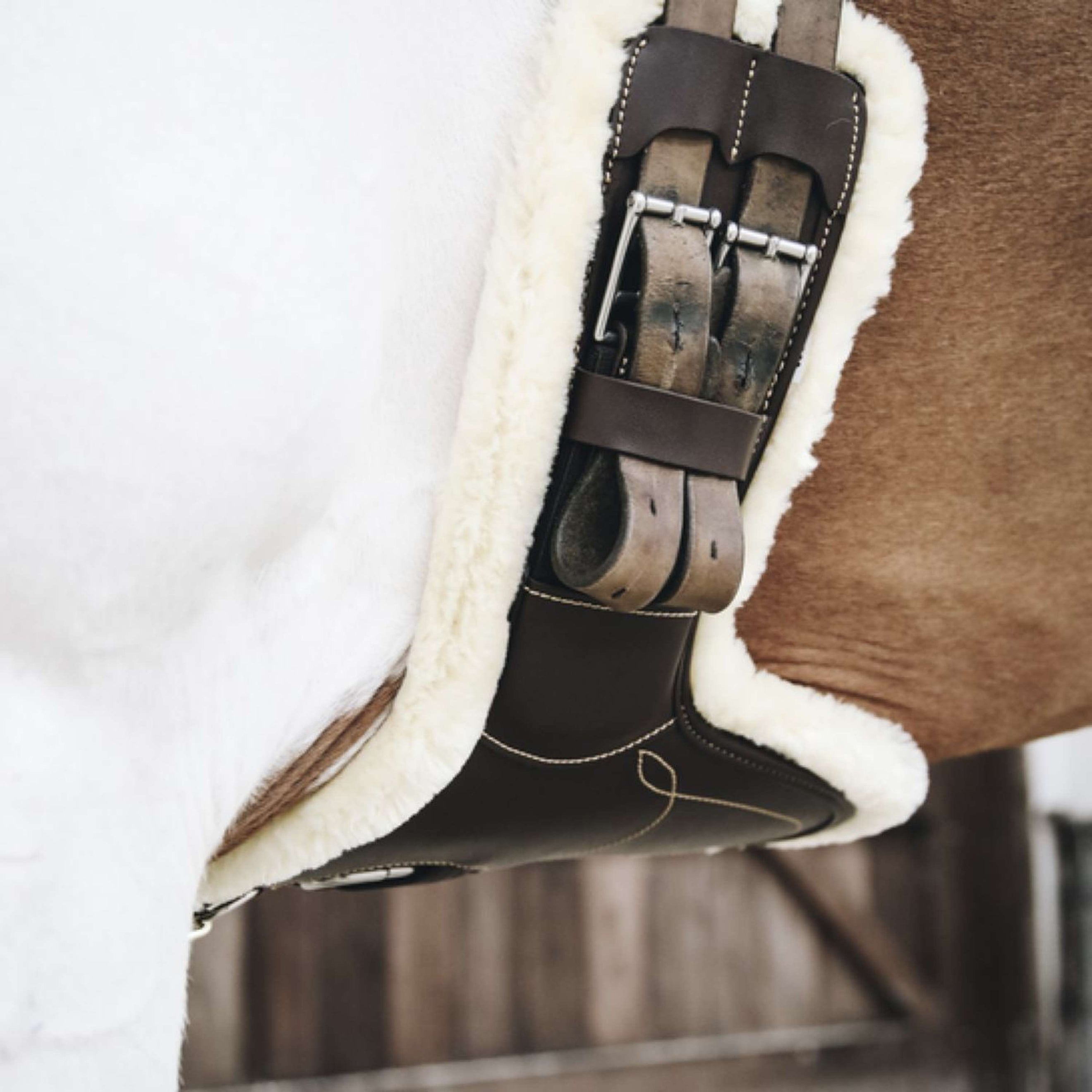 Kentucky Sangle d'Obstacle Sheepskin Short Stud Marron Kentucky Sangle d'Obstacle Sheepskin Short Stud Marron