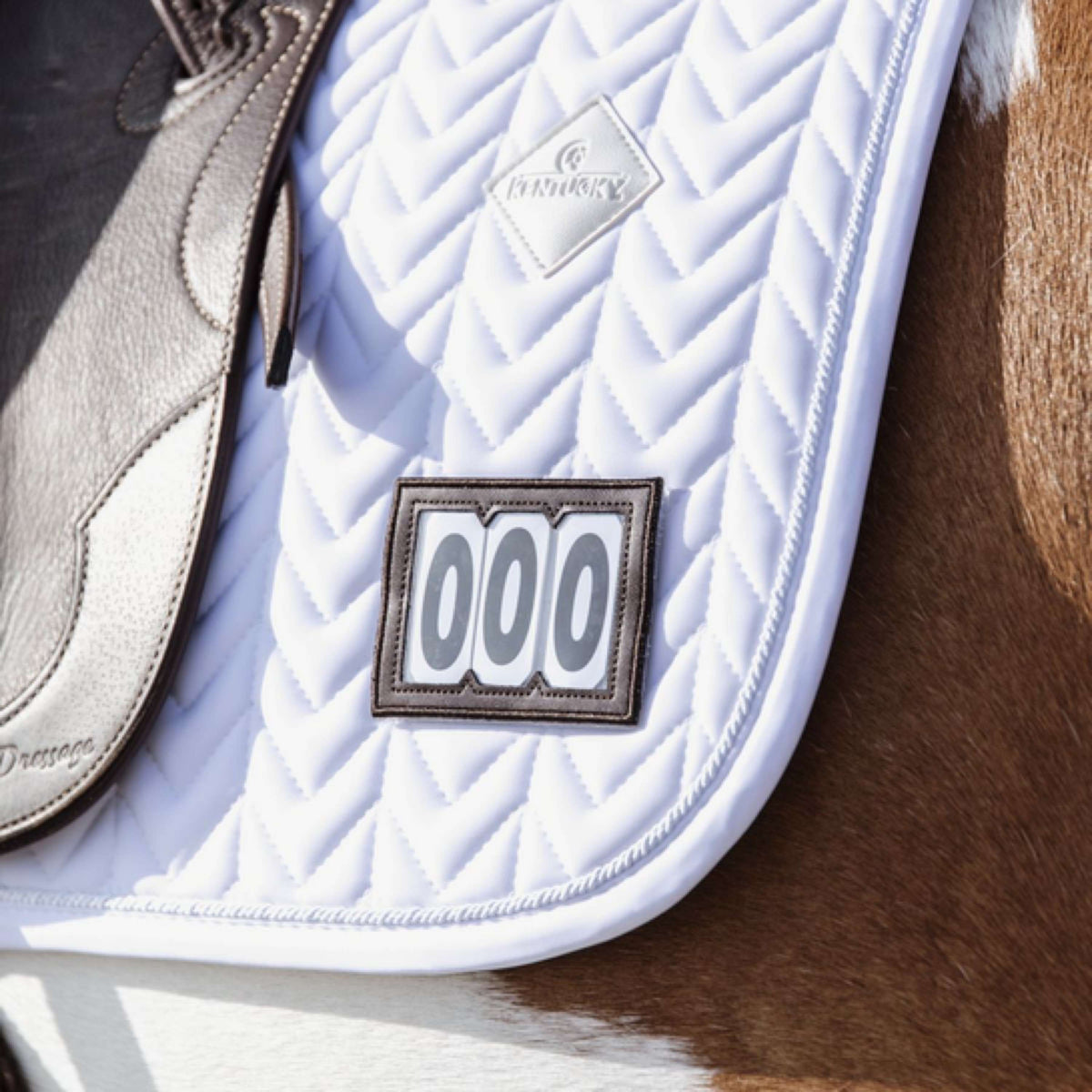 Kentucky Tapis de Selle Fishbone Dressage New Blanc