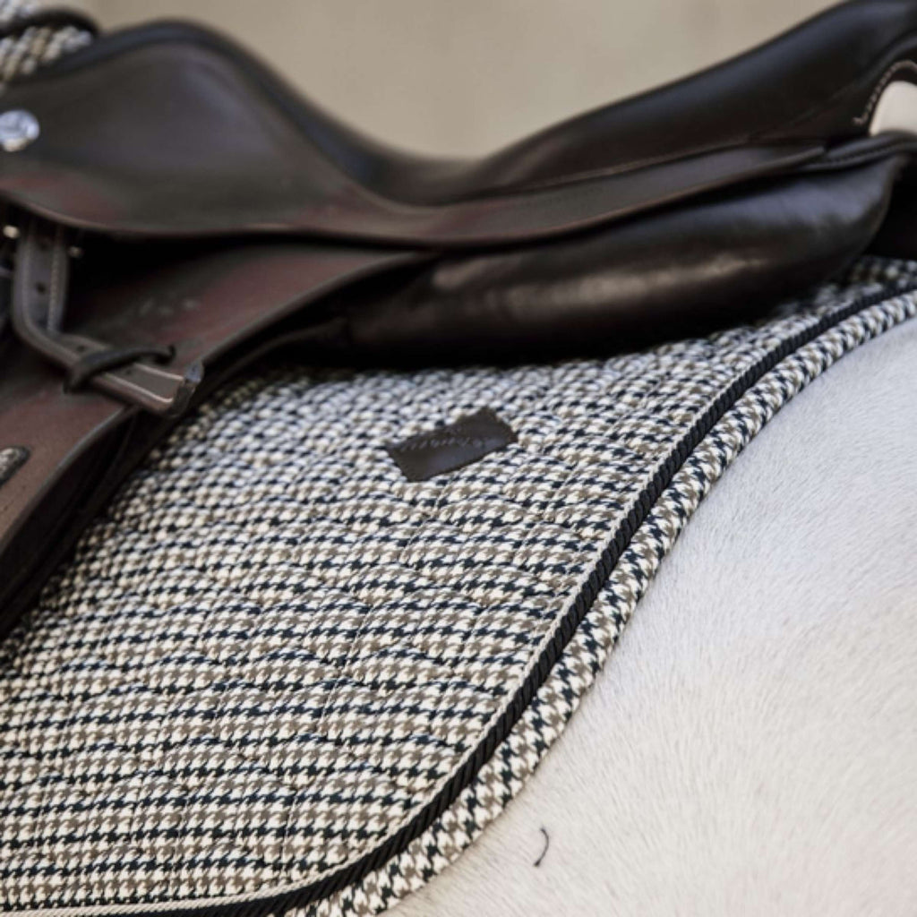 Kentucky Tapis de Selle Pied-de-Poule Saut Marron