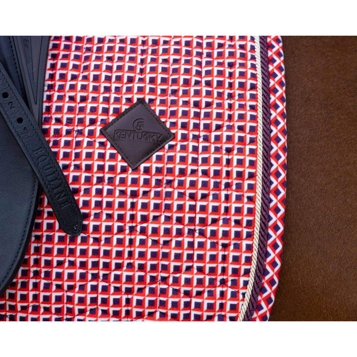 Kentucky Tapis de Selle Velvet Check de Saut Violet