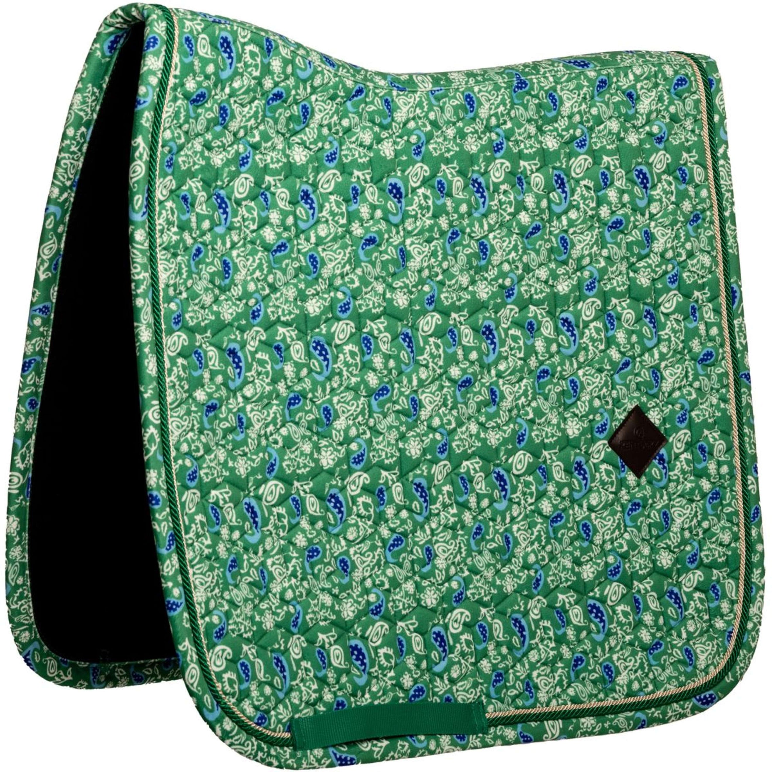 Kentucky Tapis de Selle Velvet Paisley Garden Dressage Vert/Marine