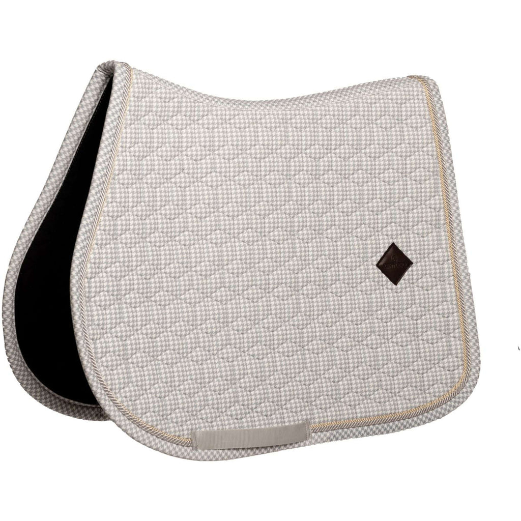 Kentucky Tapis de Selle Velvet Pied de Poule de Saut Gris/Blanc