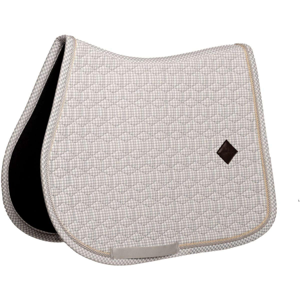 Kentucky Tapis de Selle Velvet Pied de Poule de Saut Gris/Blanc
