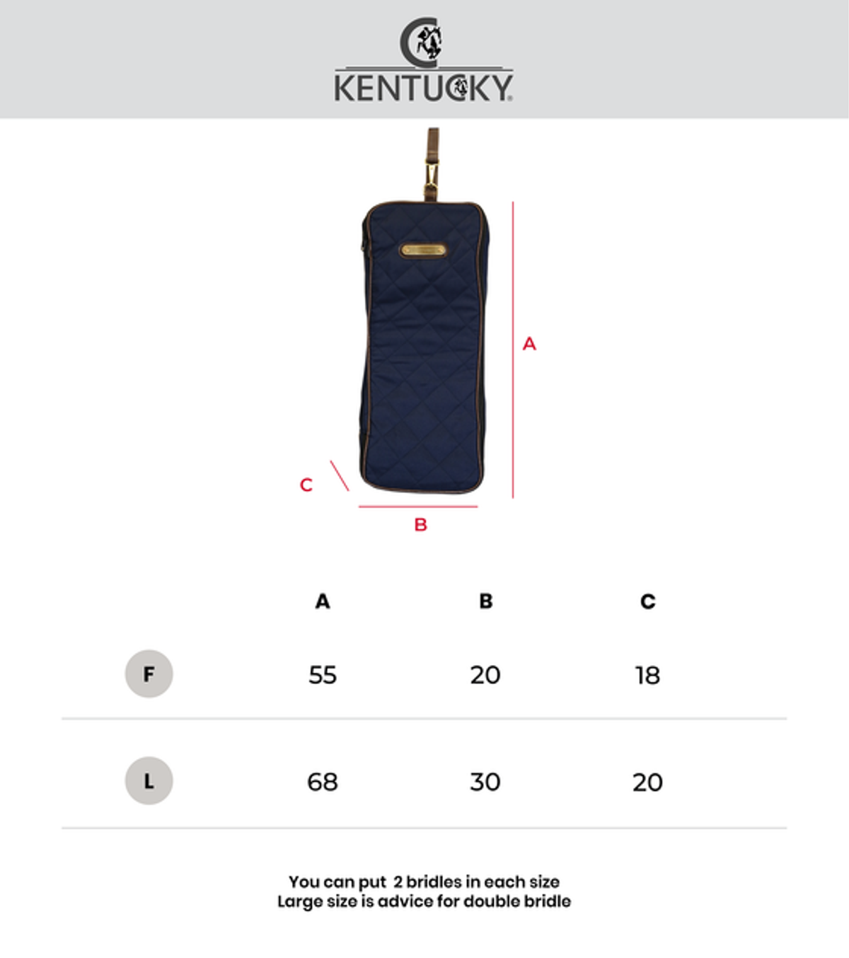 Kentucky Sac pour Bridon Noir