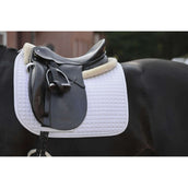 Covalliero Tapis de Selle Classic Bamboo Dressage Blanc