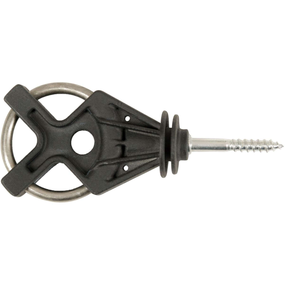 Kerbl Isolateur de Porte X³ Galvanisé 6 Pièces Noir