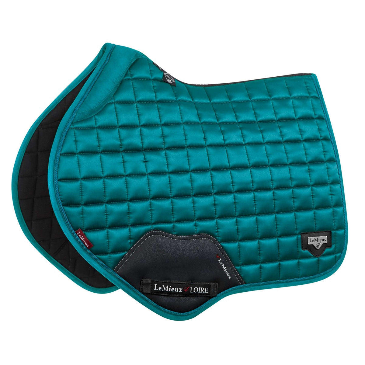 LeMieux Tapis de Selle Loire Memory Satin Square CC Peacock Green