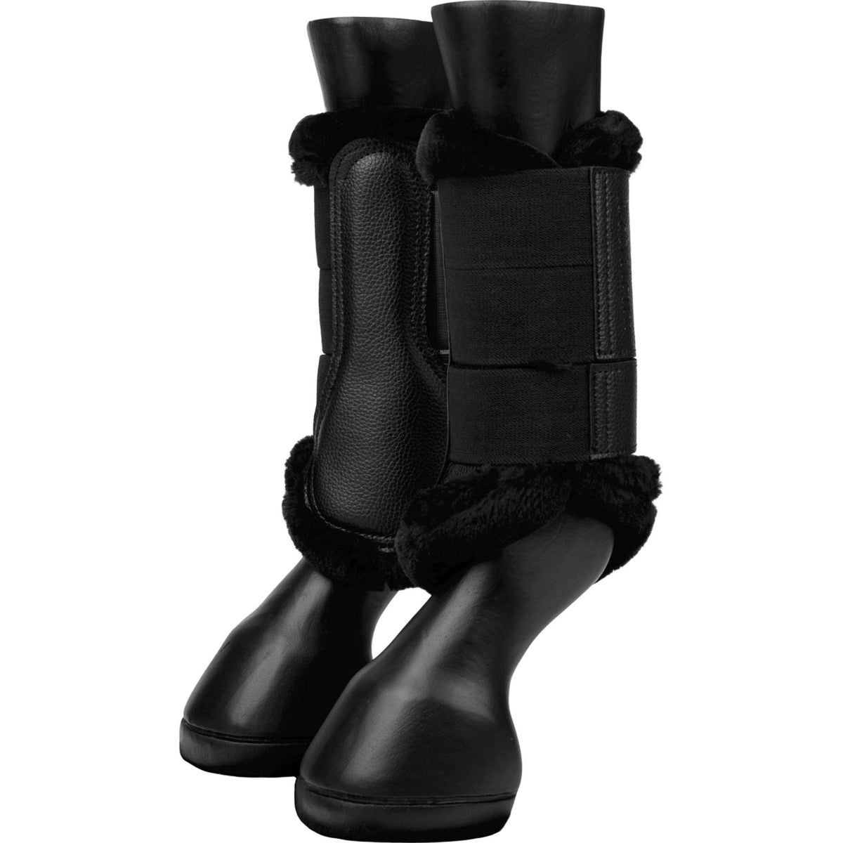 LeMieux Brushing Boots Fleece Edge Mesh Noir