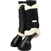 LeMieux Brushing Boots Fleece Edge Mesh Noir/Naturel