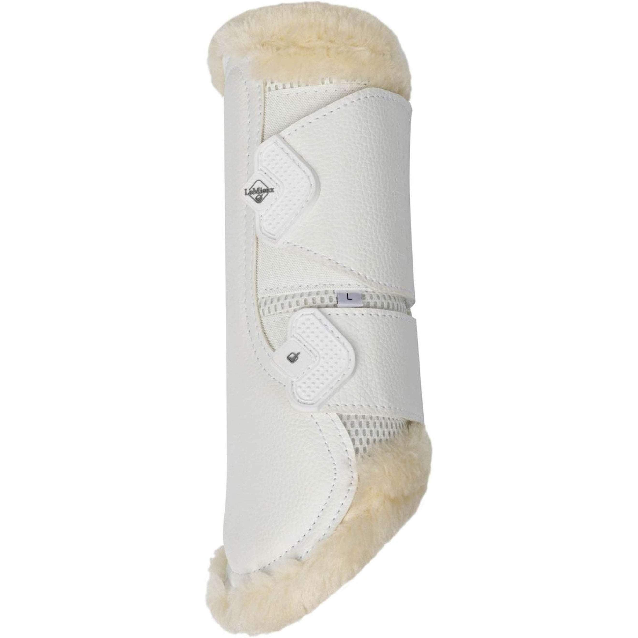 LeMieux Brushing Boots Fleece Edge Mesh Blanc/Naturel LeMieux Brushing Boots Fleece Edge Mesh Blanc/Naturel