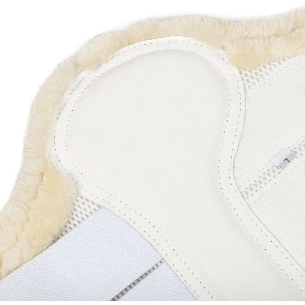 LeMieux Brushing Boots Fleece Edge Mesh Blanc/Naturel