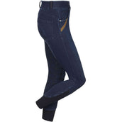 LeMieux Pantalon d'Équitation Denim Silicone Fond de Peau Denim