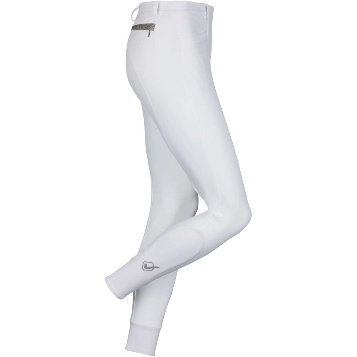 LeMieux Pantalon d'Équitation Dynamique Poignée Genou Blanc