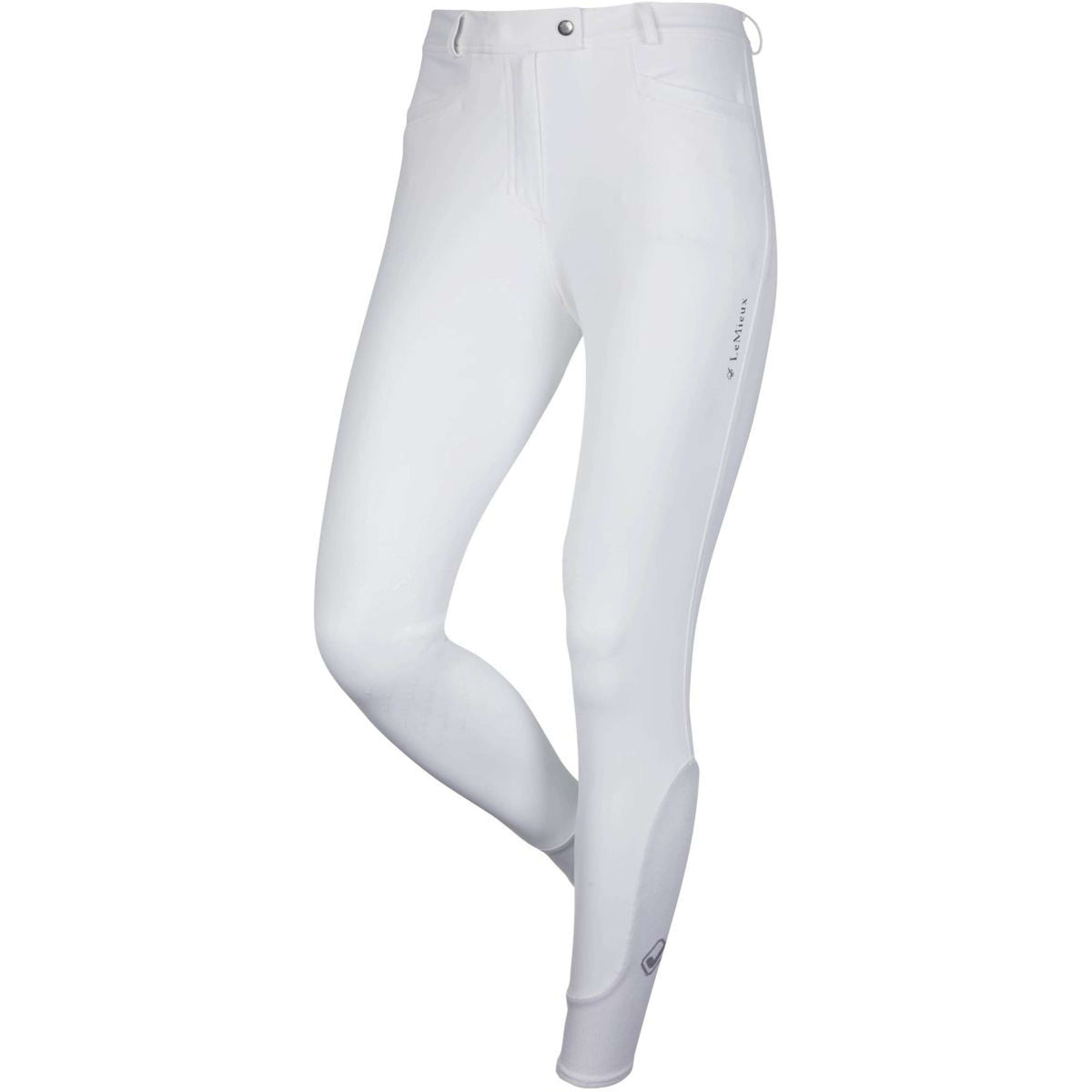 LeMieux Pantalon d'Équitation Dynamique Poignée Genou Blanc