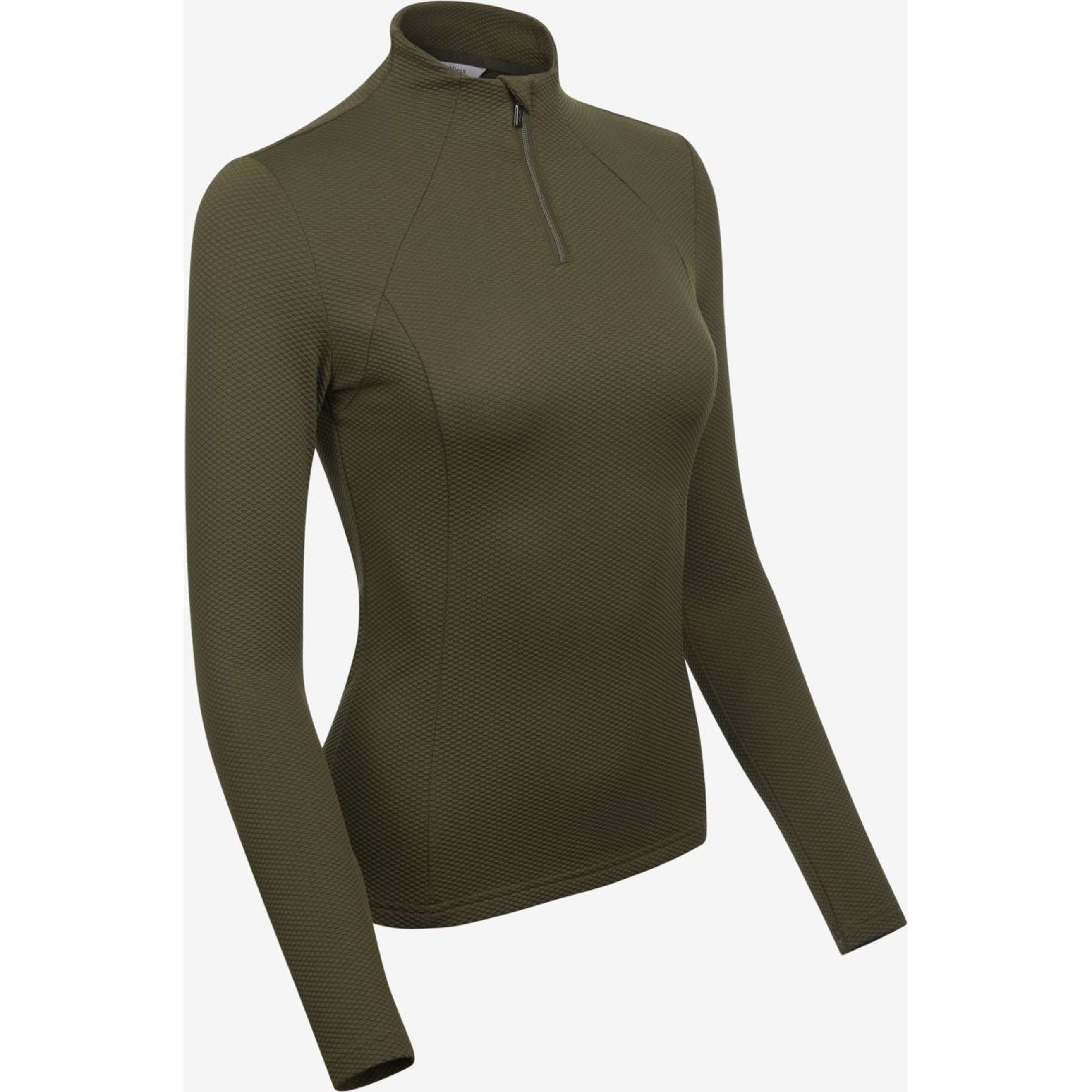 LeMieux Chemise Alice Quarter Neck Zip Moss