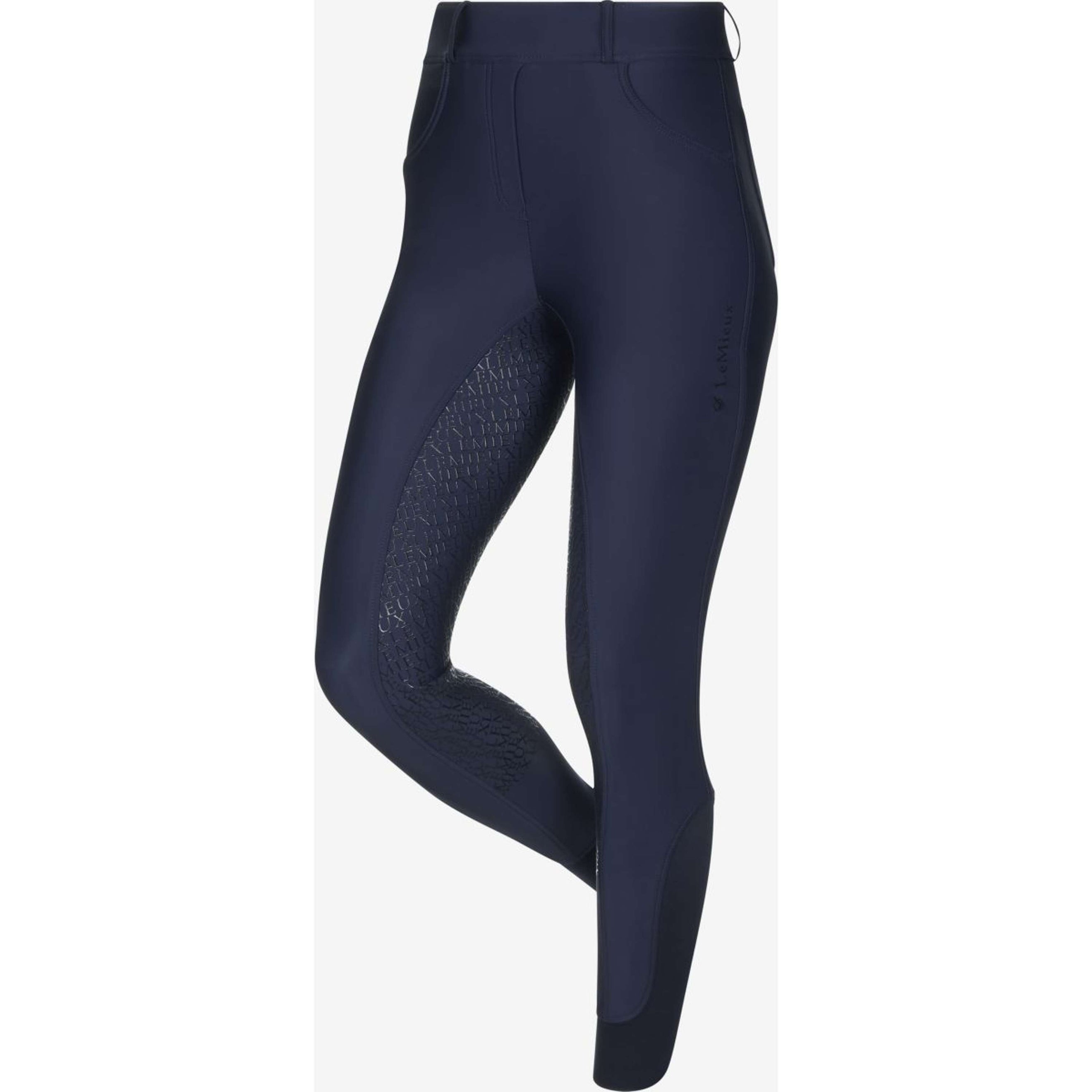 LeMieux Legging d'Équitation Demi Pull On Full Seat Marin