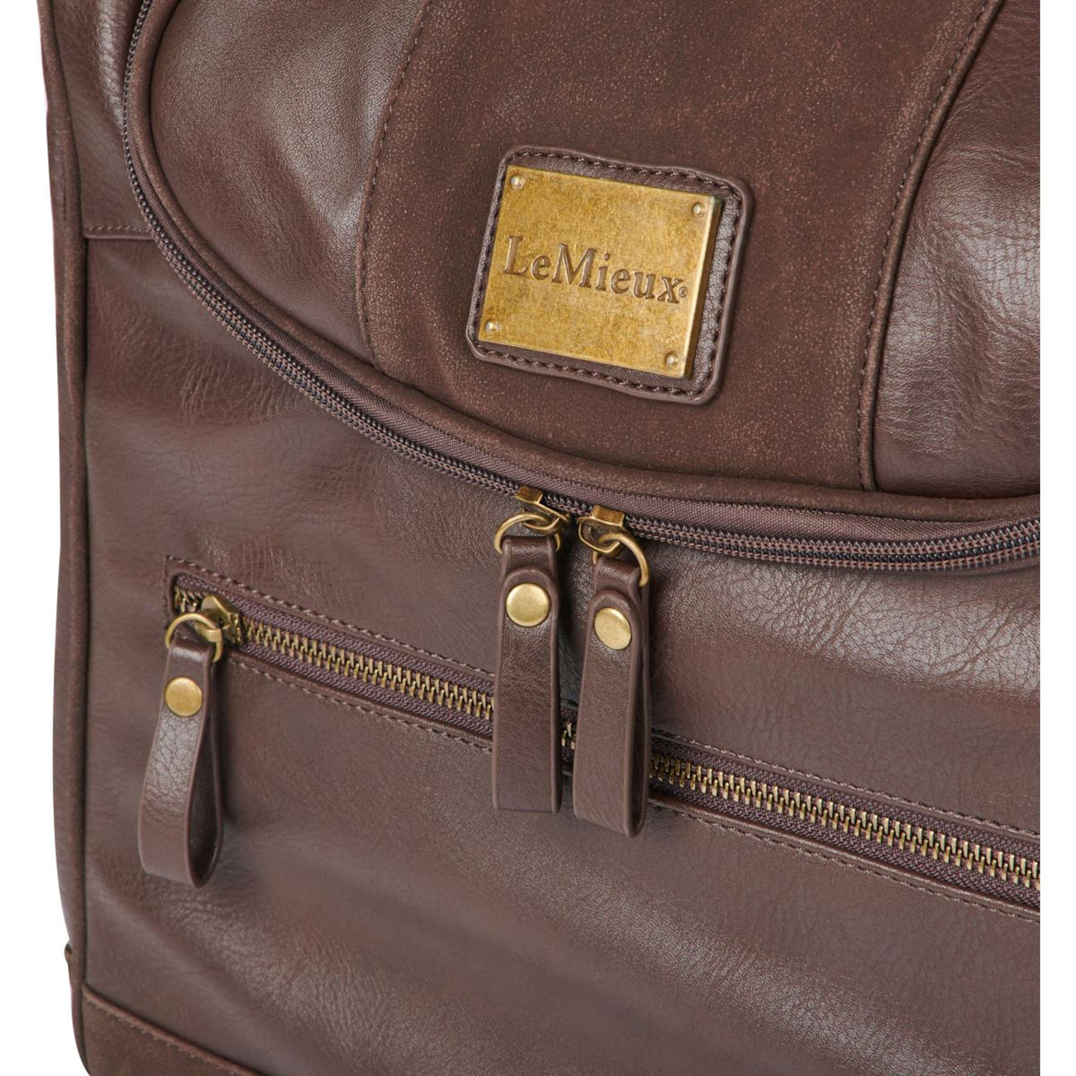 LeMieux Trousse de Pansage PU Marron