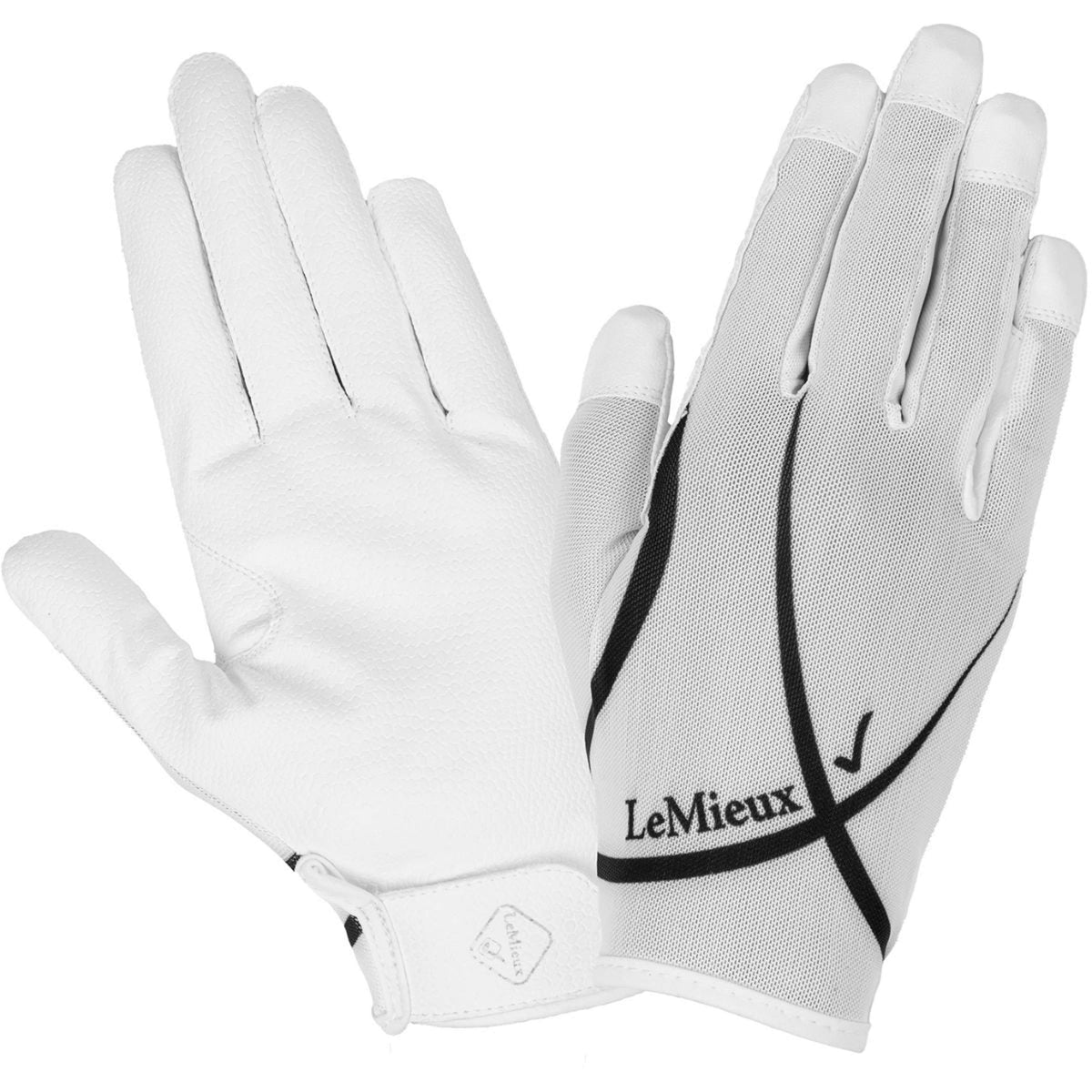 LeMieux Gants d'Équitation Soleil Mesh Blanc