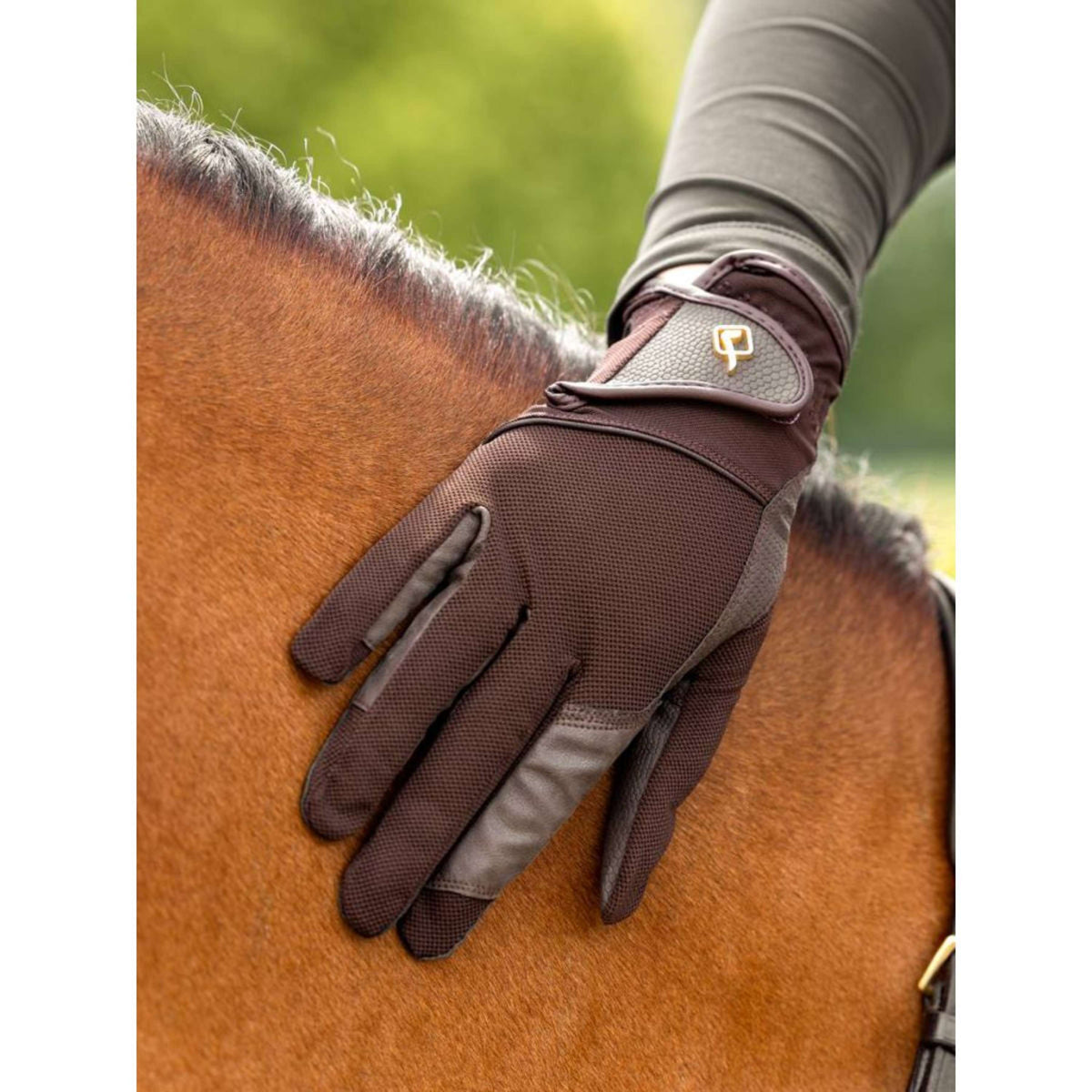 LeMieux Gants d'Équitation Pro Mesh Marron