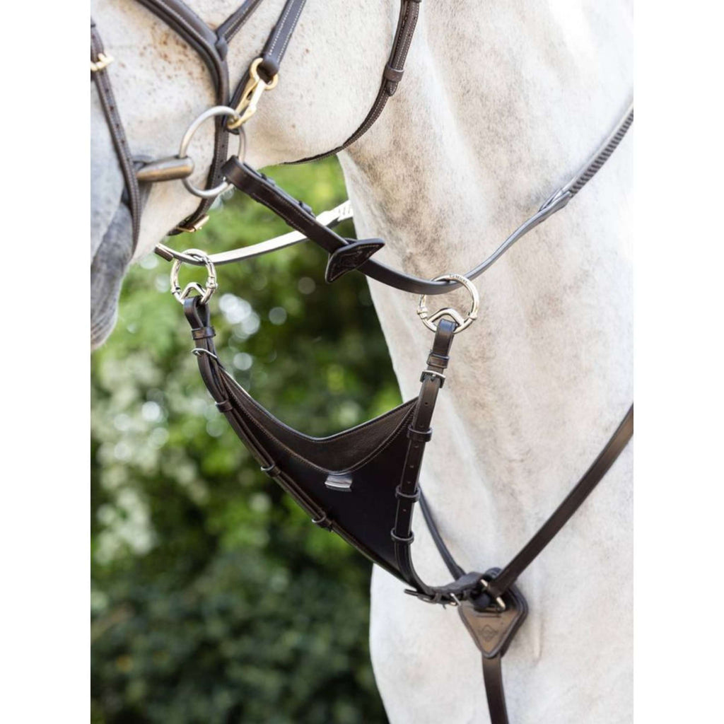 LeMieux Martingale à Fourche Fermée Kudos Marron/Argent