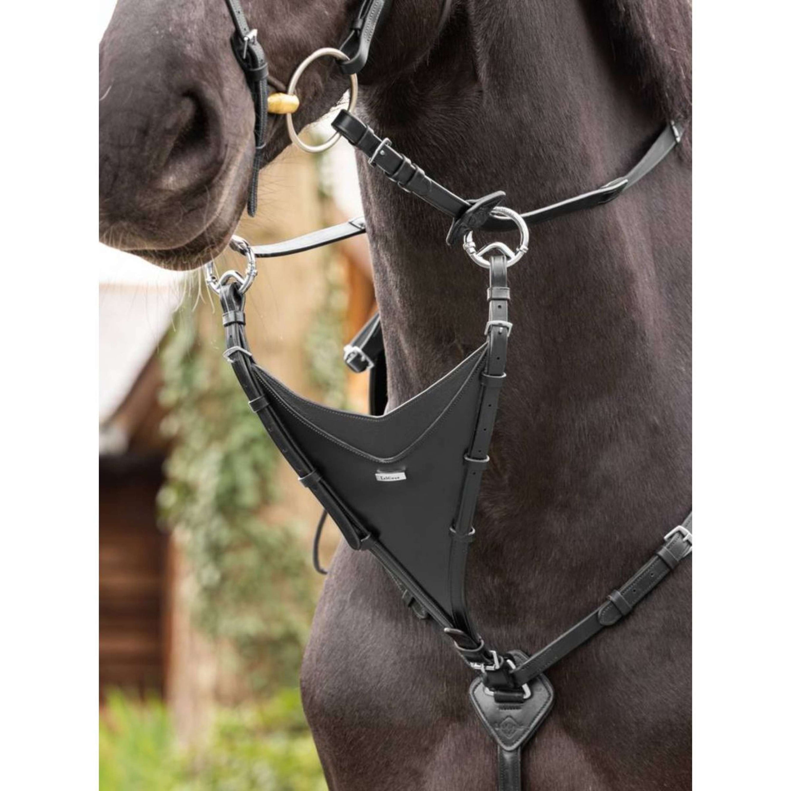 LeMieux Martingale à Fourche Fermée Kudos Noir/Argent LeMieux Martingale à Fourche Fermée Kudos Noir/Argent