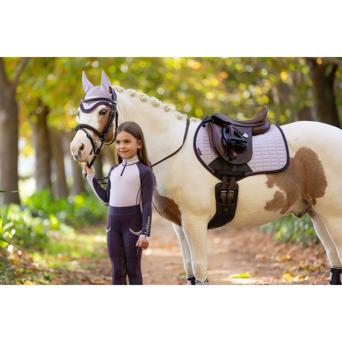 LeMieux Tapis de Selle Mini Suede de Saut Violet