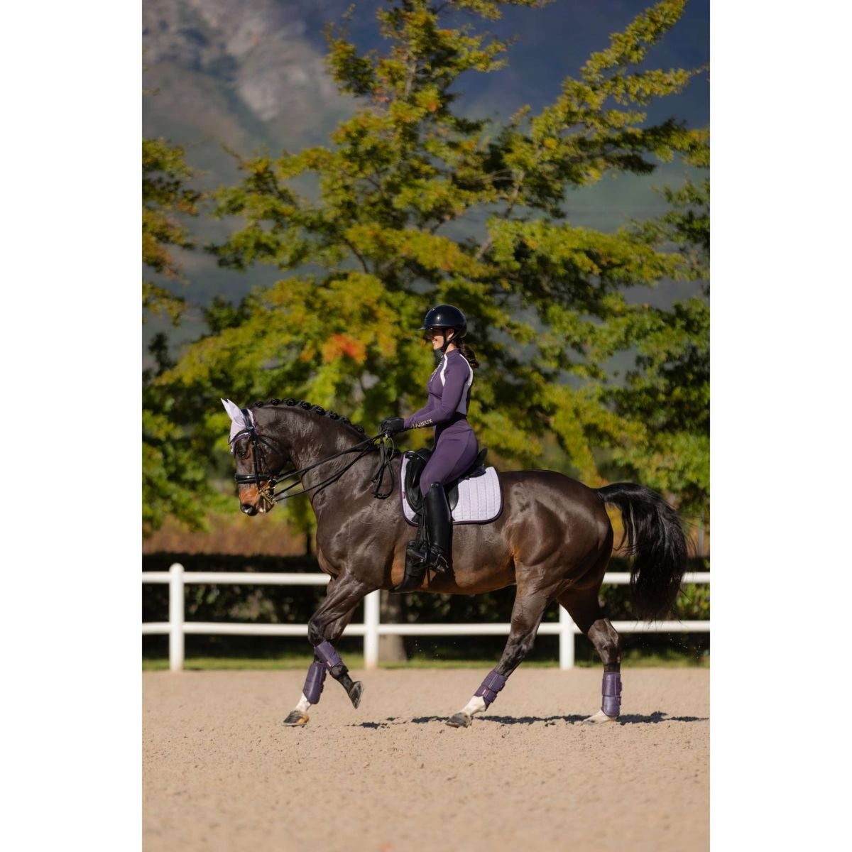 LeMieux Tapis de Selle Suede Dressage Violet