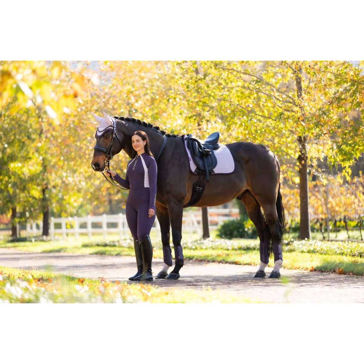 LeMieux Tapis de Selle Suede Dressage Violet