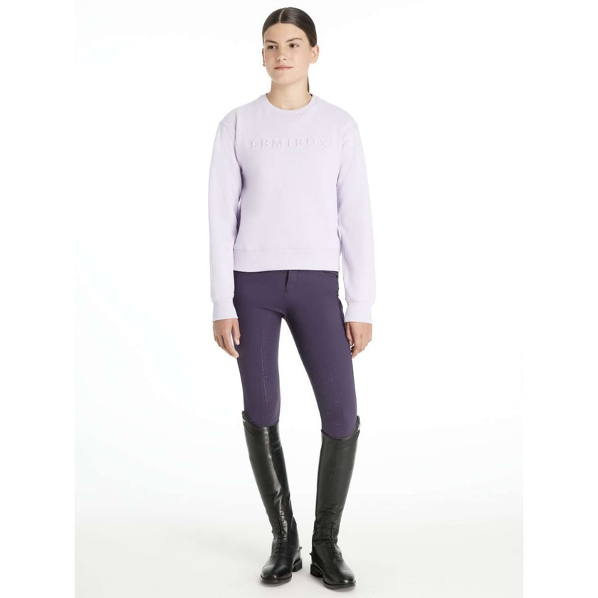 LeMieux Sweater Young Rider Carmen Crew Violet LeMieux Sweater Young Rider Carmen Crew Violet