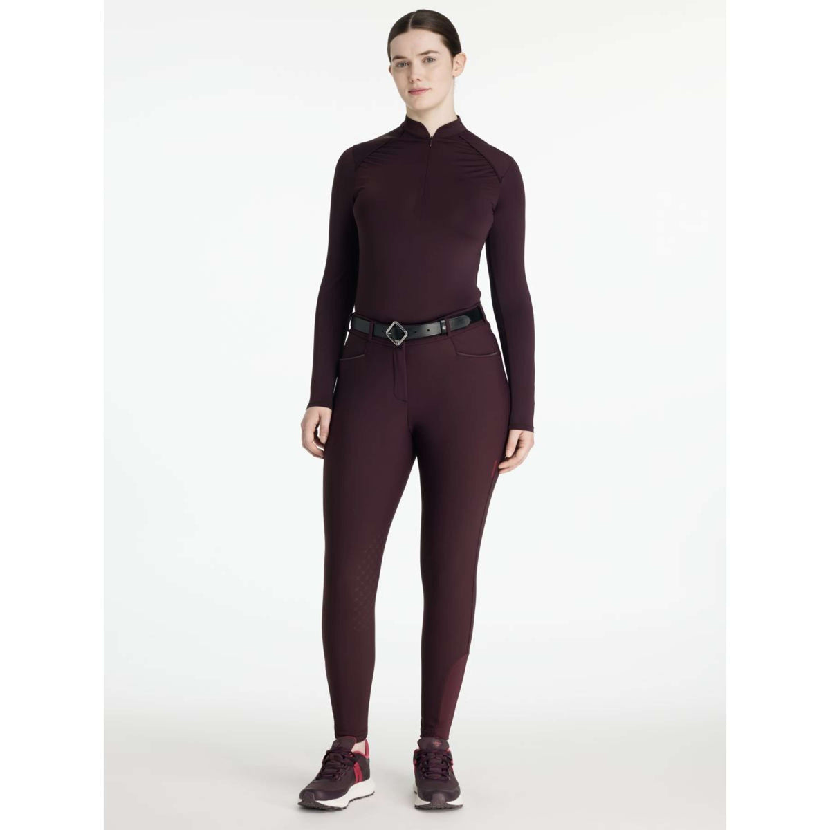 LeMieux Pantalon d'Équitation Isabelle Full Grip Damson
