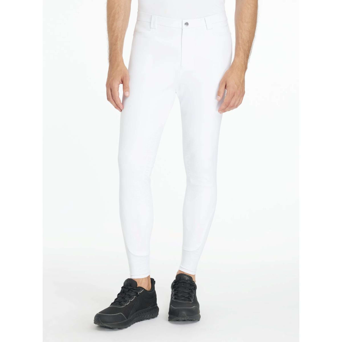 LeMieux Pantalon d'Équitation Sports Knee Grip Hommes Blanc