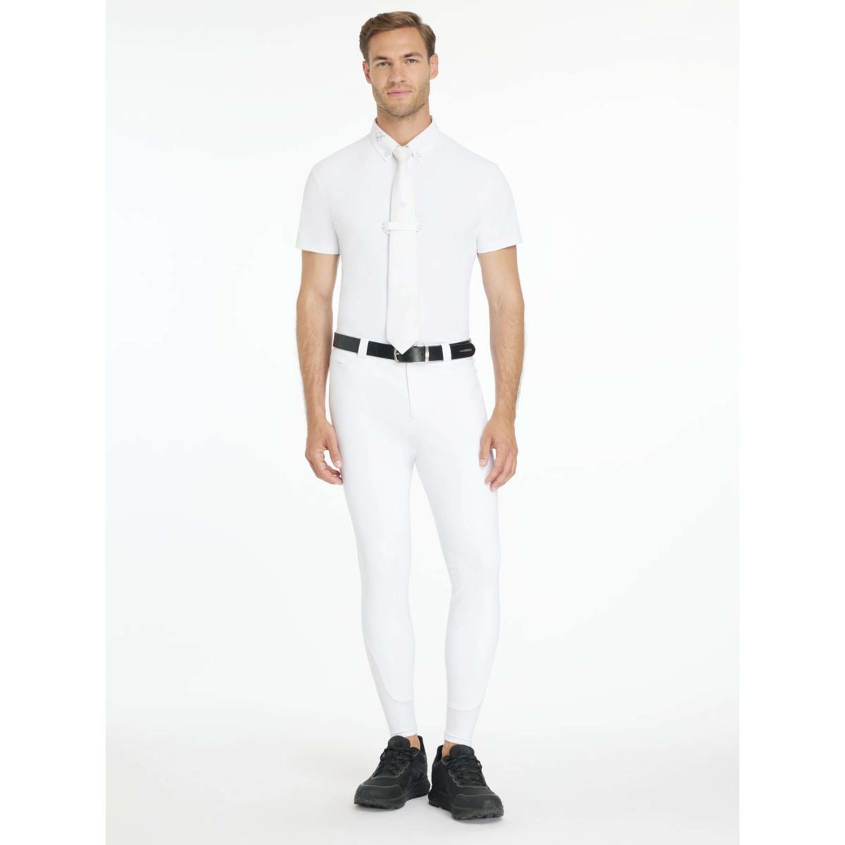 LeMieux Pantalon d'Équitation Sports Knee Grip Hommes Blanc