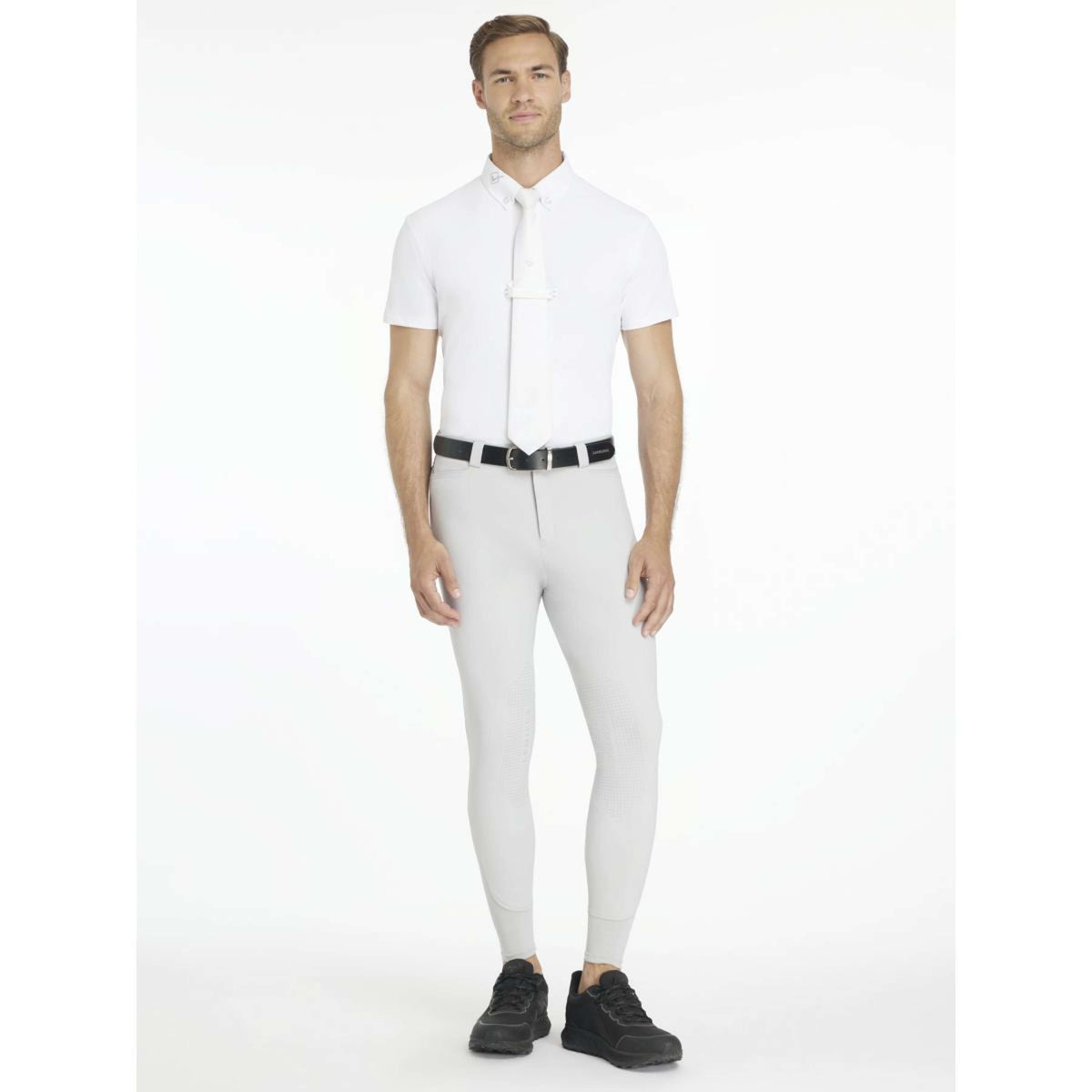 LeMieux Pantalon d'Équitation Sports Knee Grip Hommes Gris clair