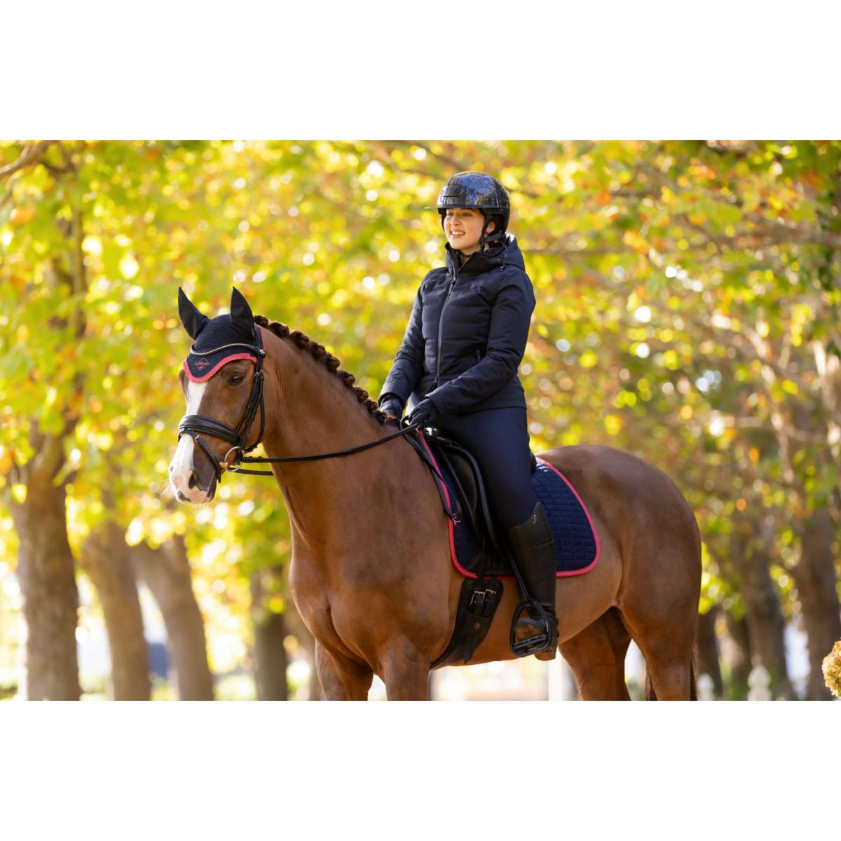 LeMieux Tapis de Selle Suede Dressage Navy/Airelle