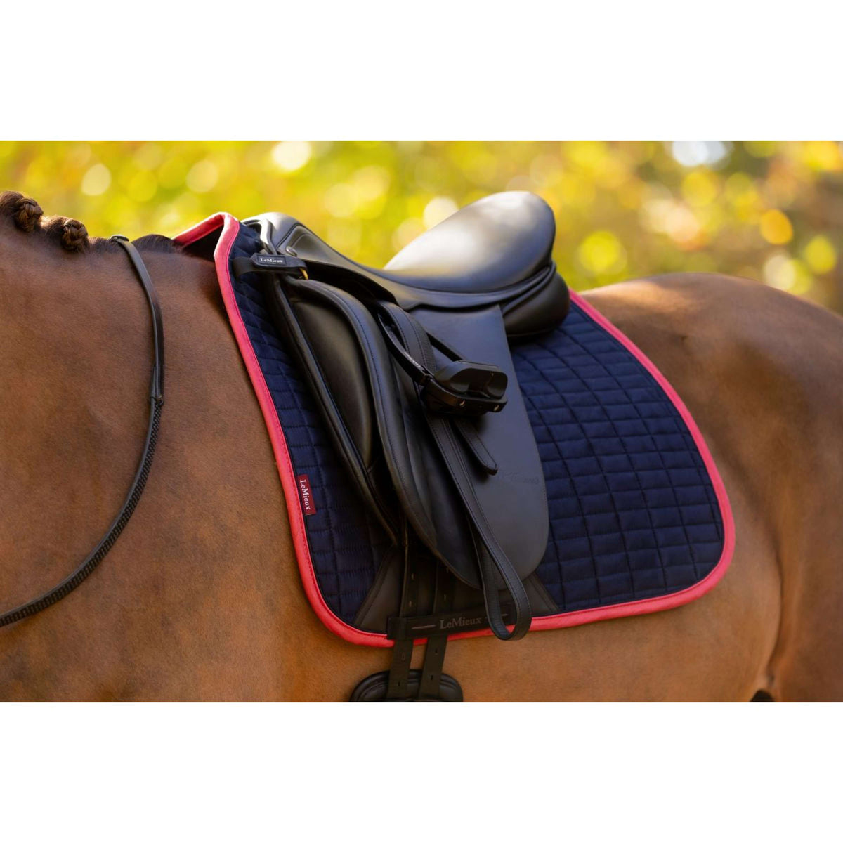 LeMieux Tapis de Selle Suede Dressage Navy/Airelle