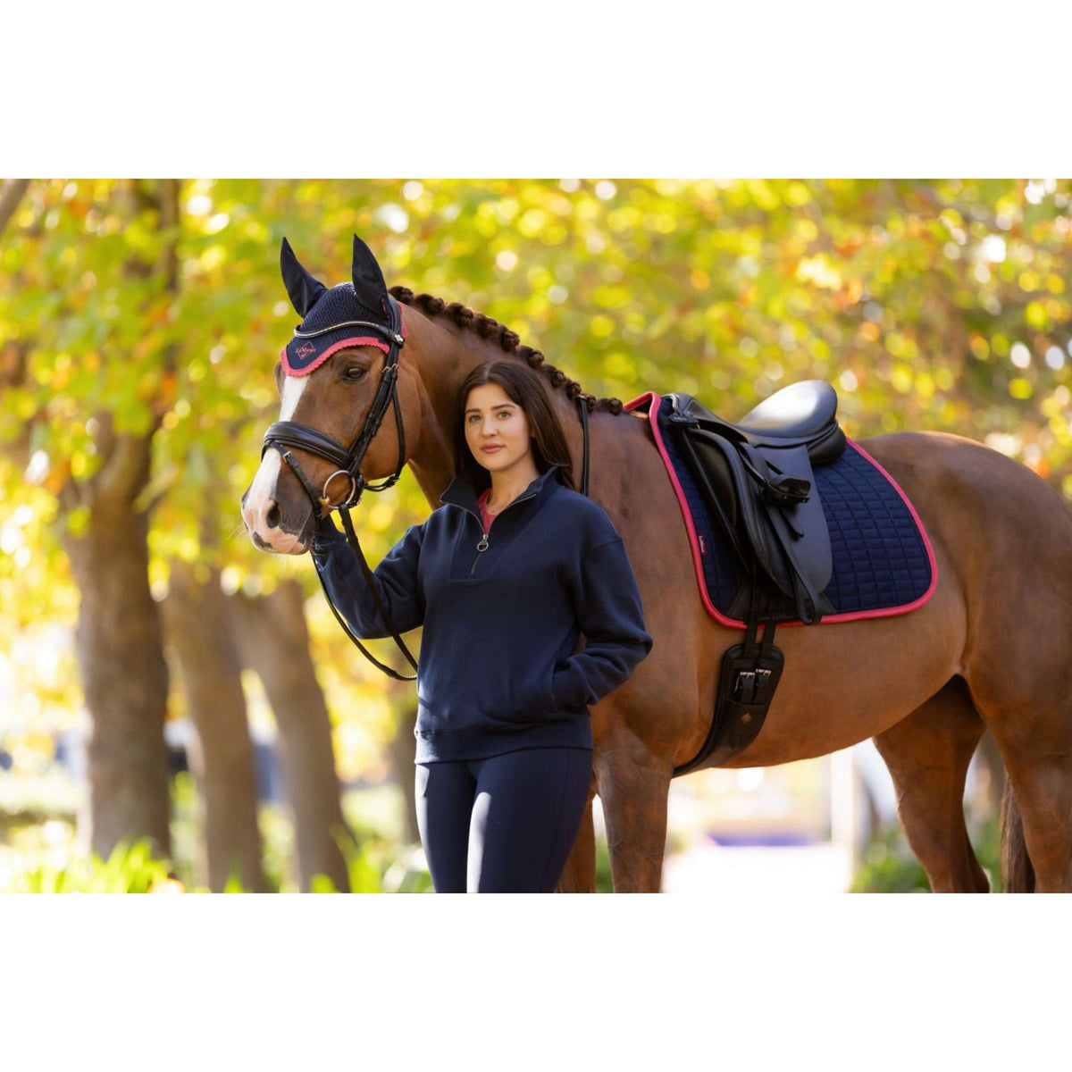 LeMieux Tapis de Selle Suede Dressage Navy/Airelle