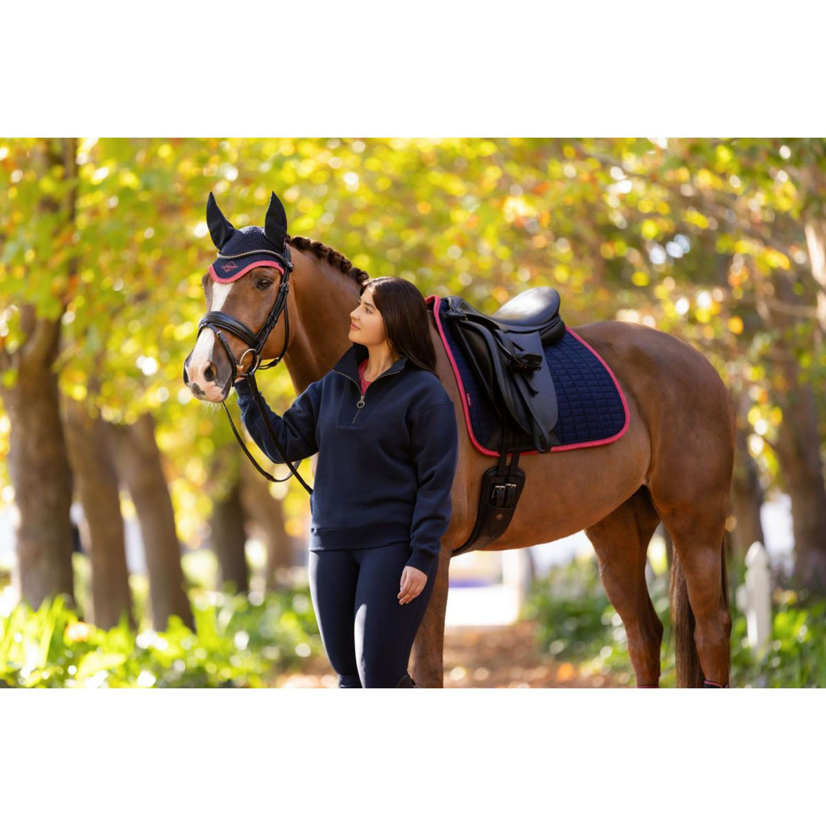 LeMieux Tapis de Selle Suede Dressage Navy/Airelle