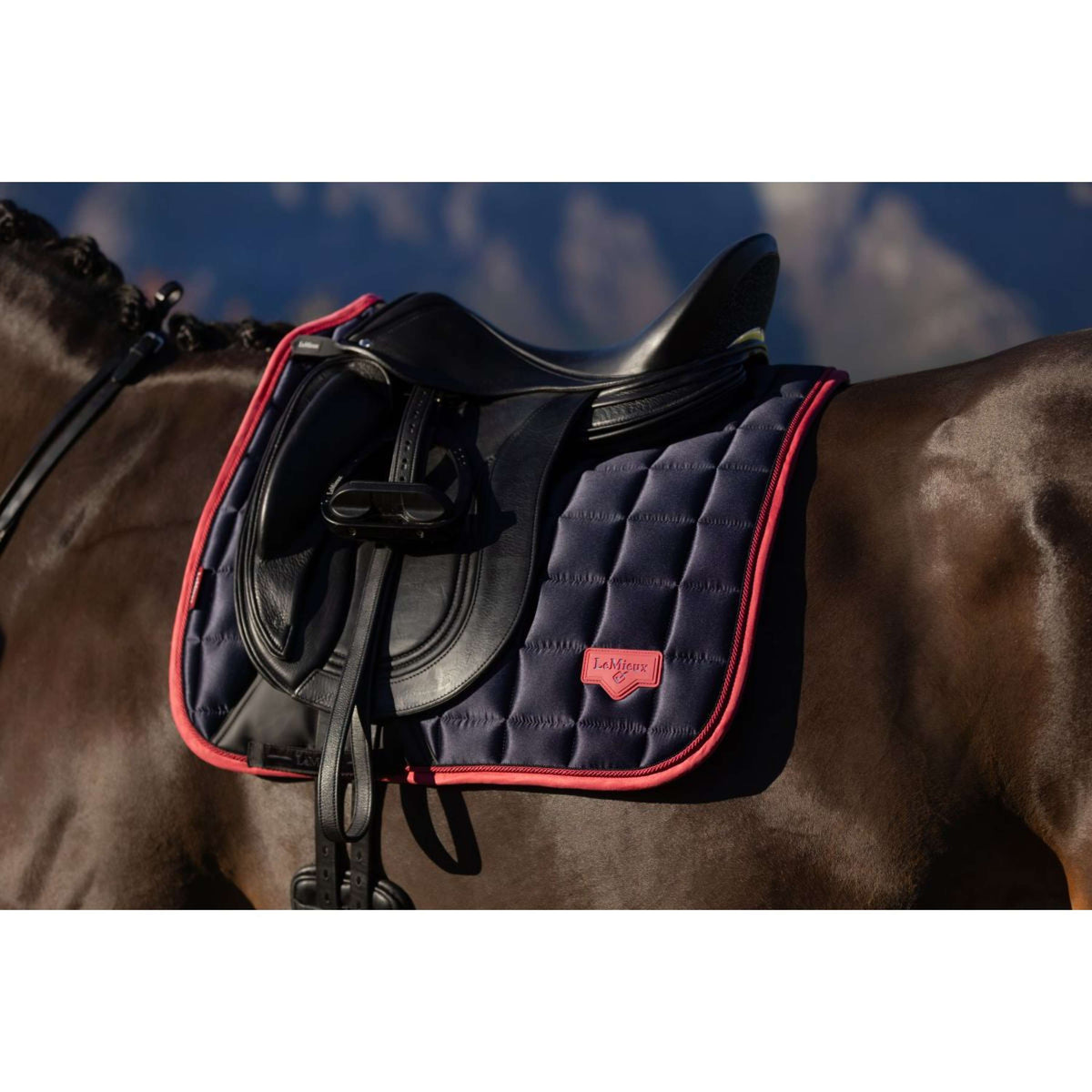 LeMieux Tapis de Selle Loire Classic Dressage Navy/Airelle