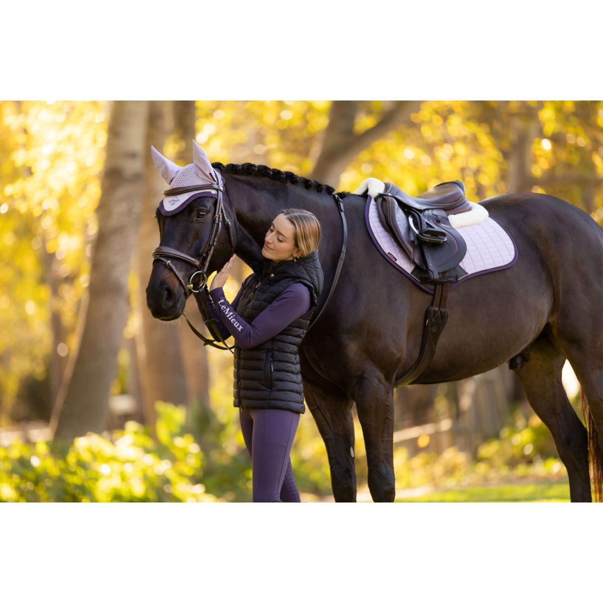 LeMieux Tapis de Selle Merino Suede de Saut Violet