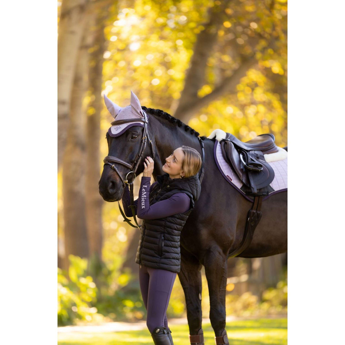 LeMieux Tapis de Selle Merino Suede de Saut Violet
