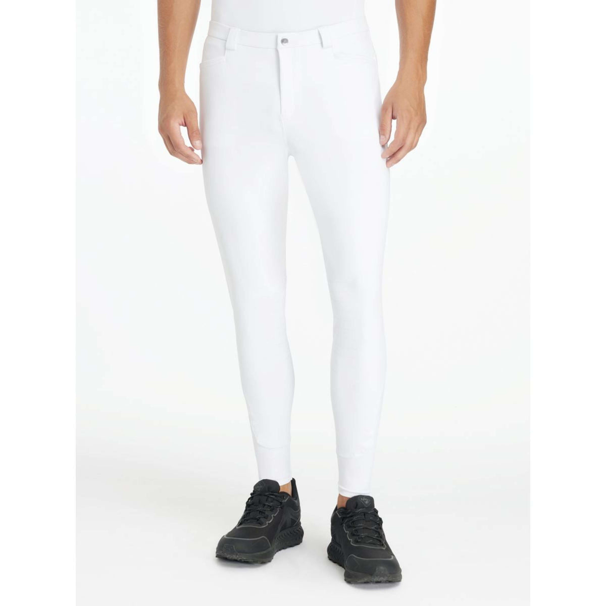 LeMieux Pantalon d'Équitation Sports Full Grip Hommes Blanc