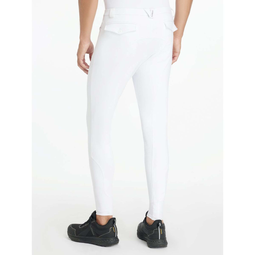 LeMieux Pantalon d'Équitation Sports Full Grip Hommes Blanc