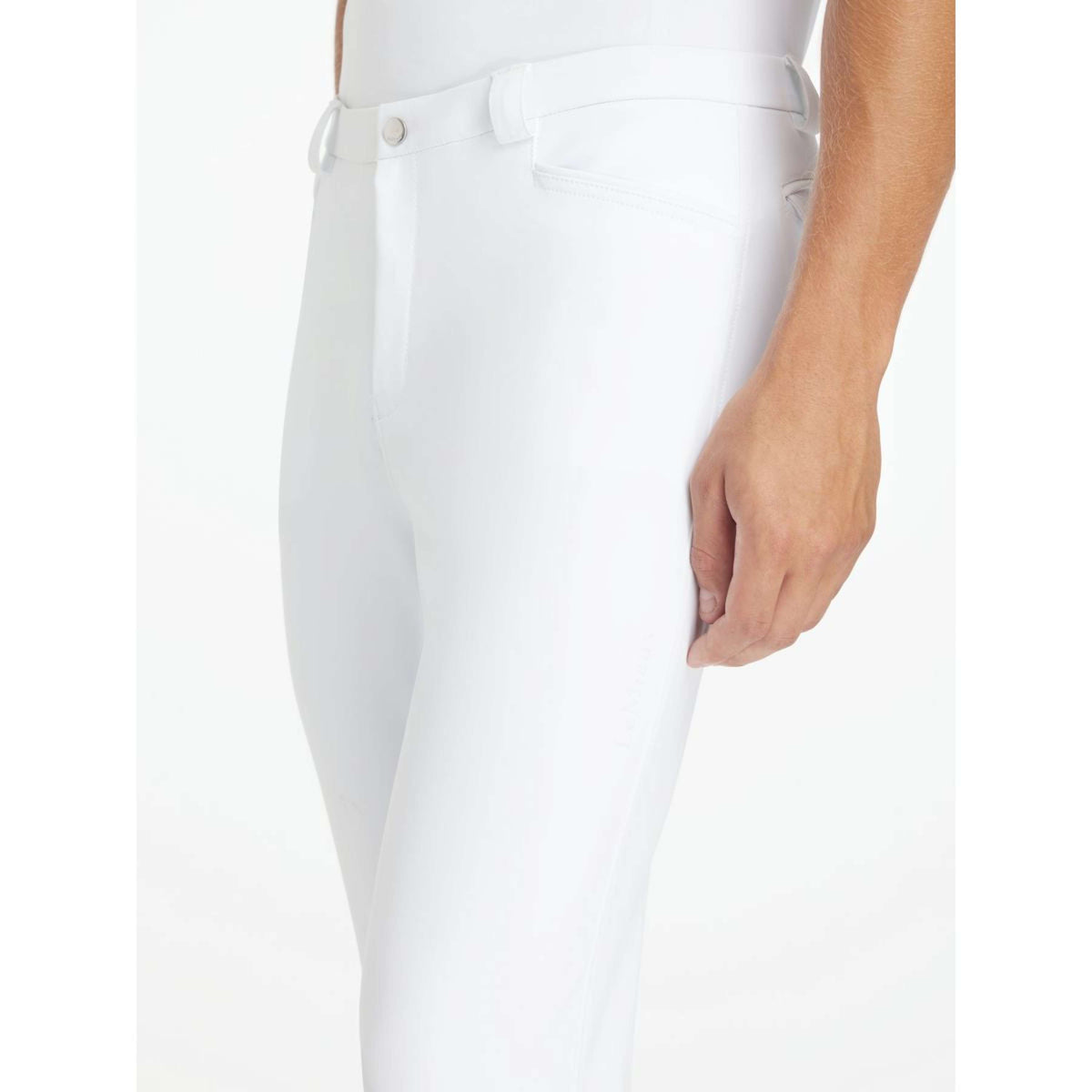 LeMieux Pantalon d'Équitation Sports Full Grip Hommes Blanc