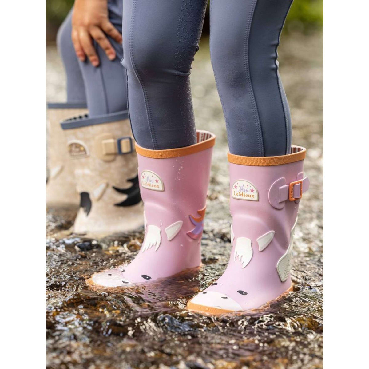 LeMieux Bottes de pluie Puddle Pals Rose