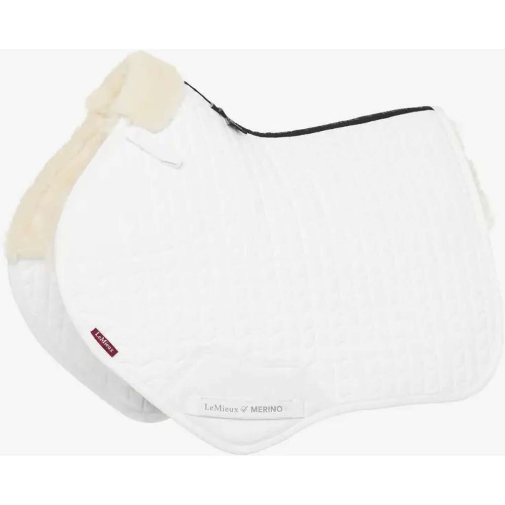 LeMieux Tapis de Selle Pro CC Peau d'Agneau Blanc/Blanc