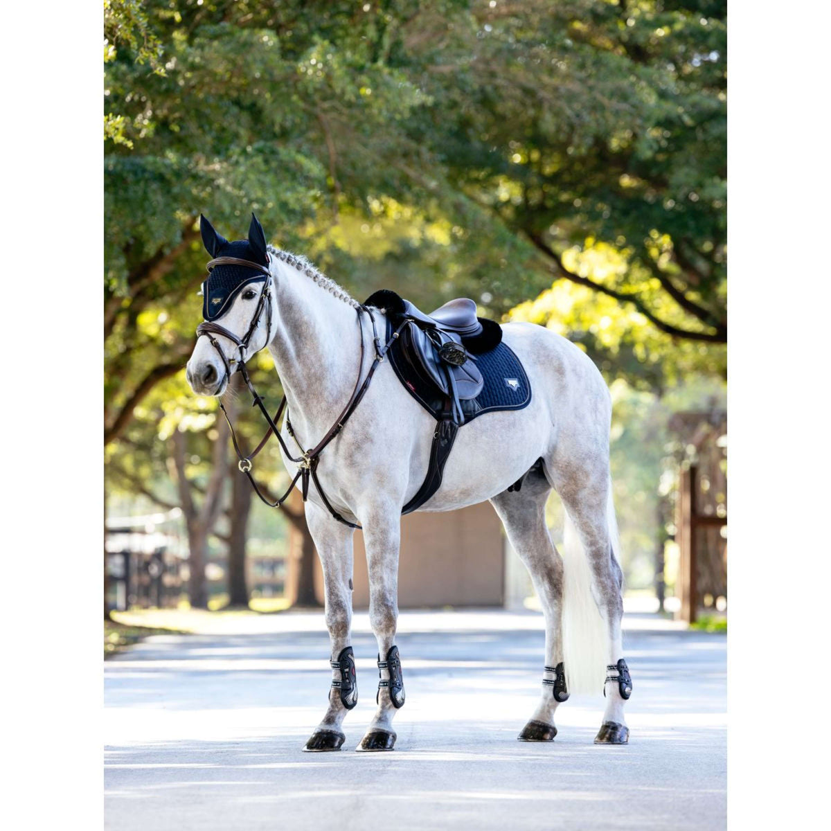 LeMieux Tapis de Selle Puissance Suede Close Contact Marin