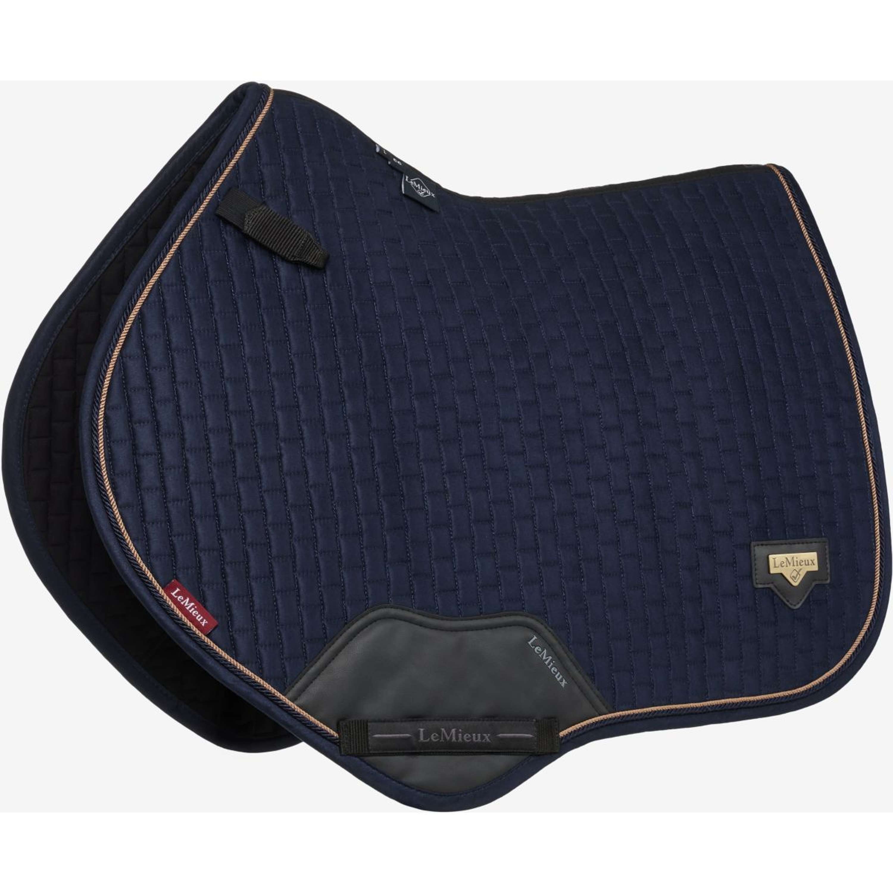LeMieux Tapis de selle carré en daim à contact étroit - Bleu marine LeMieux Tapis de selle carré en daim à contact étroit - Bleu marine
