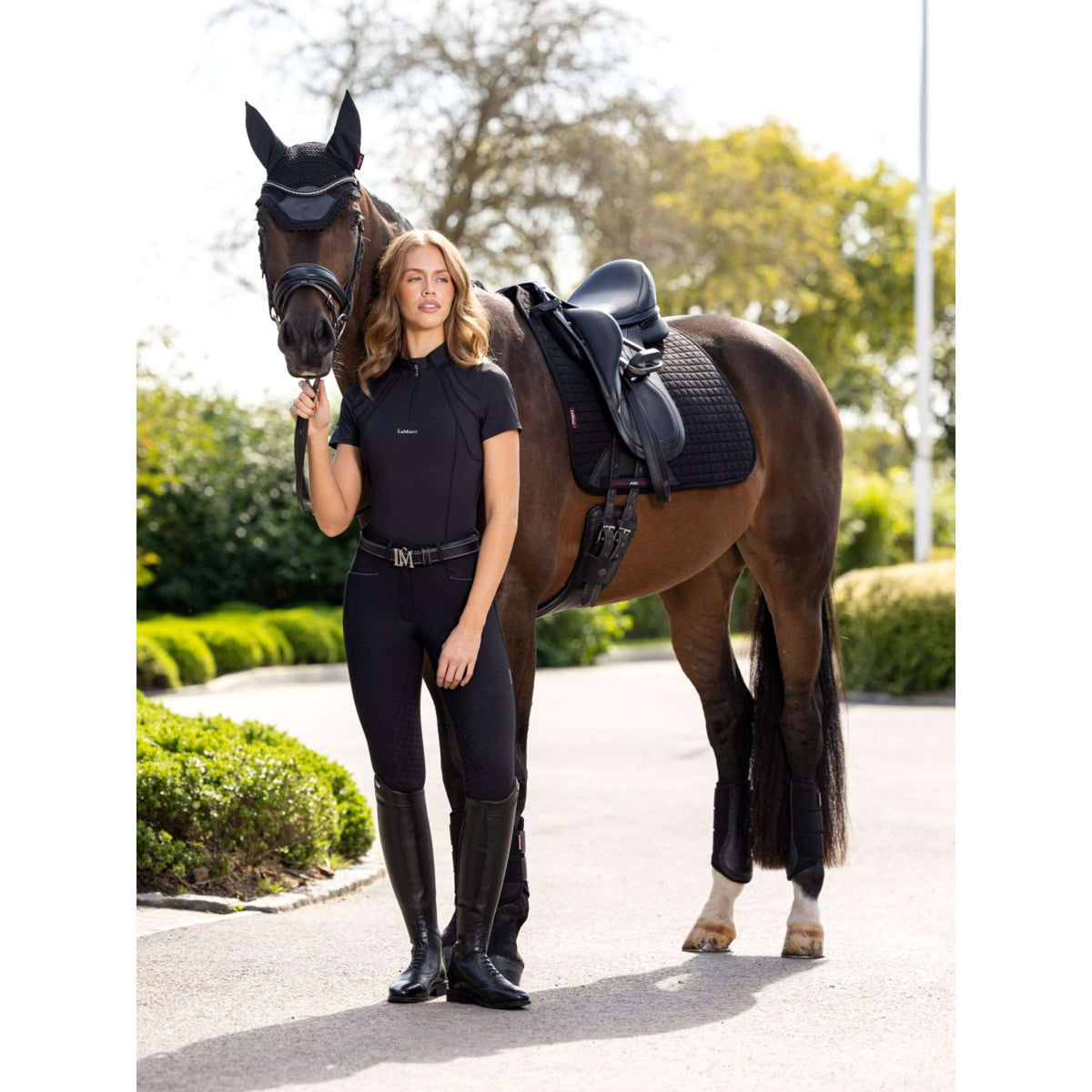 LeMieux Baselayer Mia Mesh Manches Courtes Noir