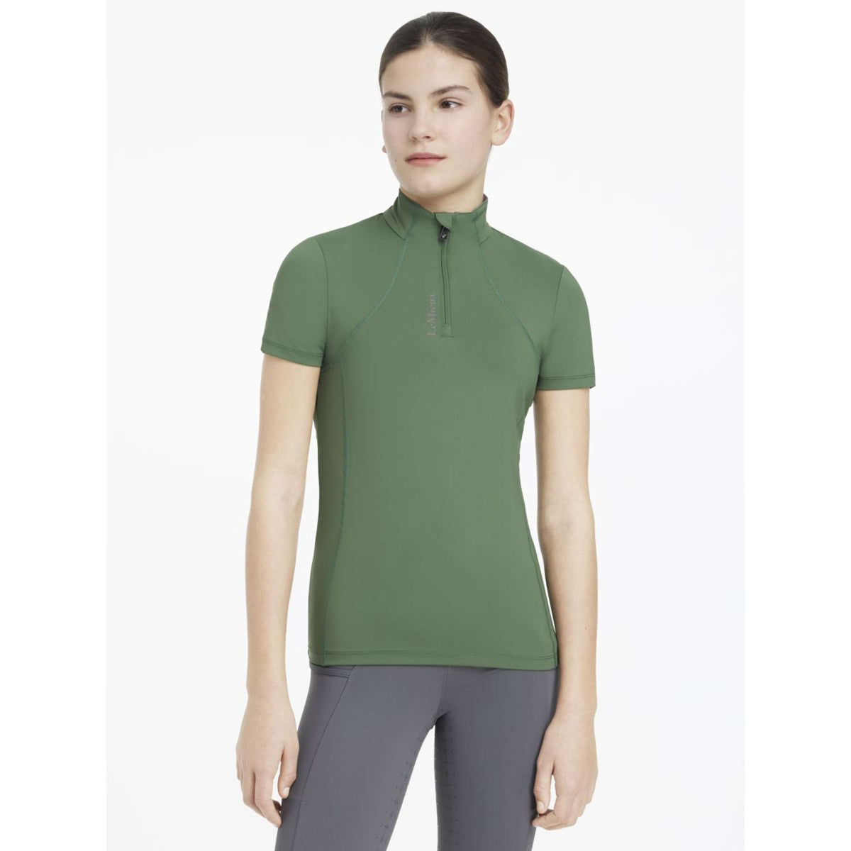 LeMieux Baselayer Young Rider Classique Manches Courtes Hunter Green